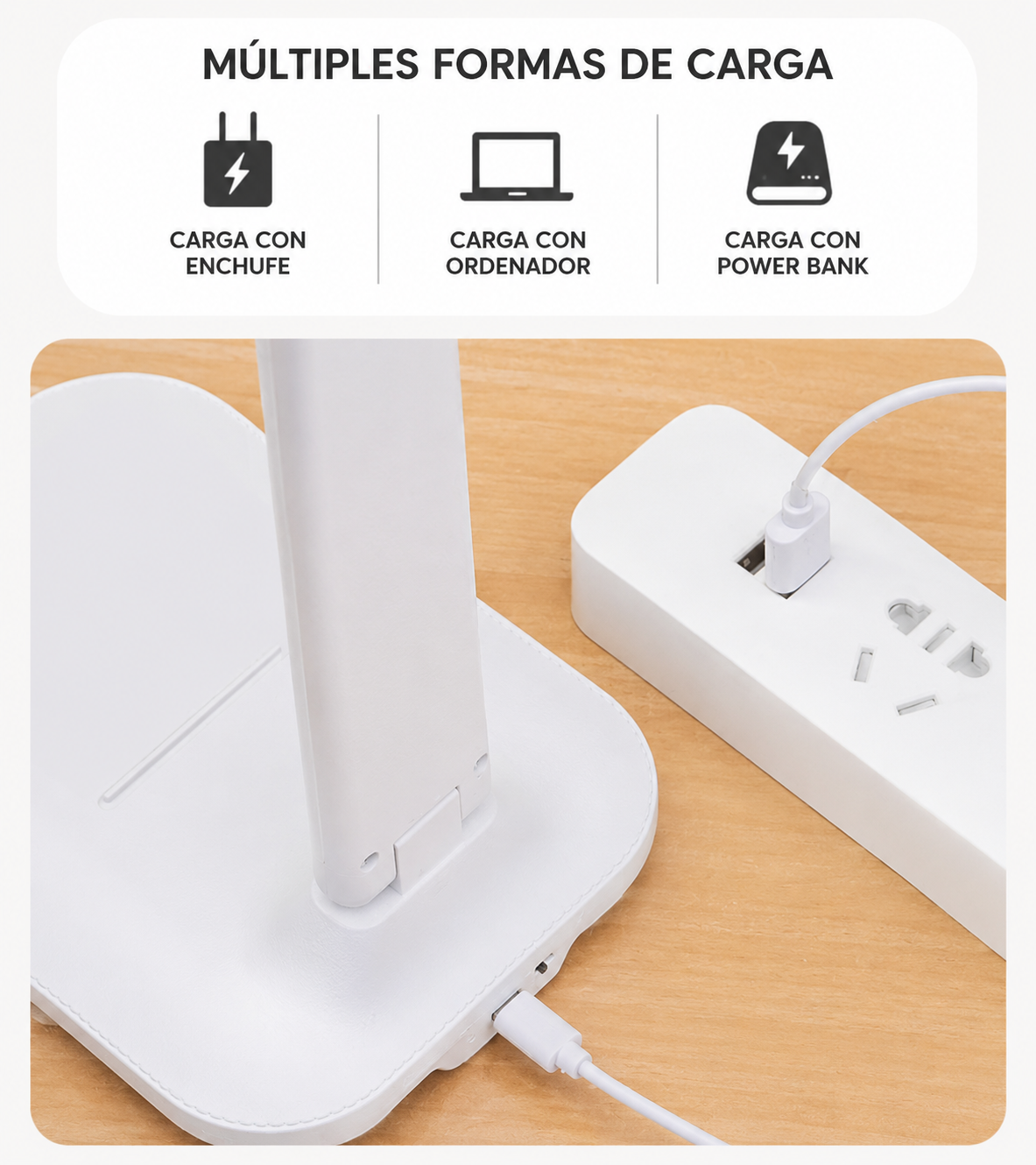 Lámpara de escritorio plegable